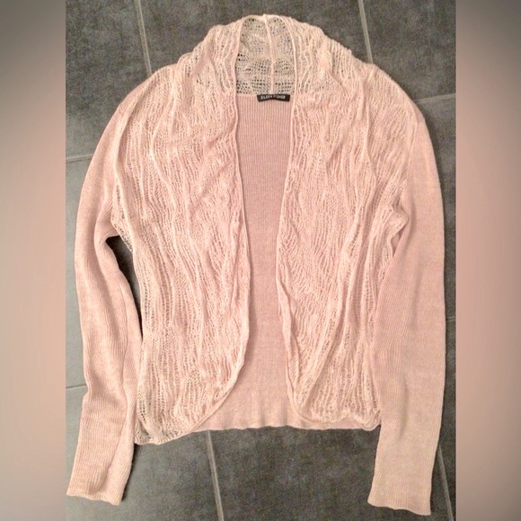 EILEEN FISHER Light Dusty Pink Linen Cardigan - Small - Picture 1 of 7